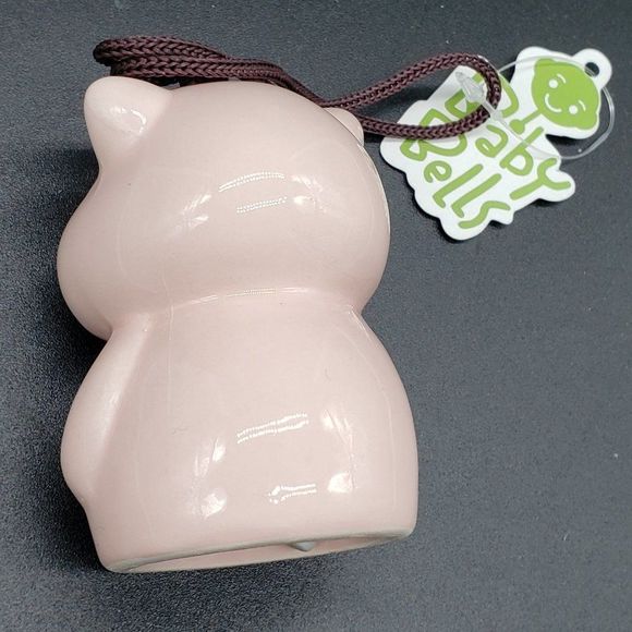 Green Earth Baby Bells Decorative Porcelain Pink Pig Hanging Bell Figurine (#2) - Picture 5 of 12